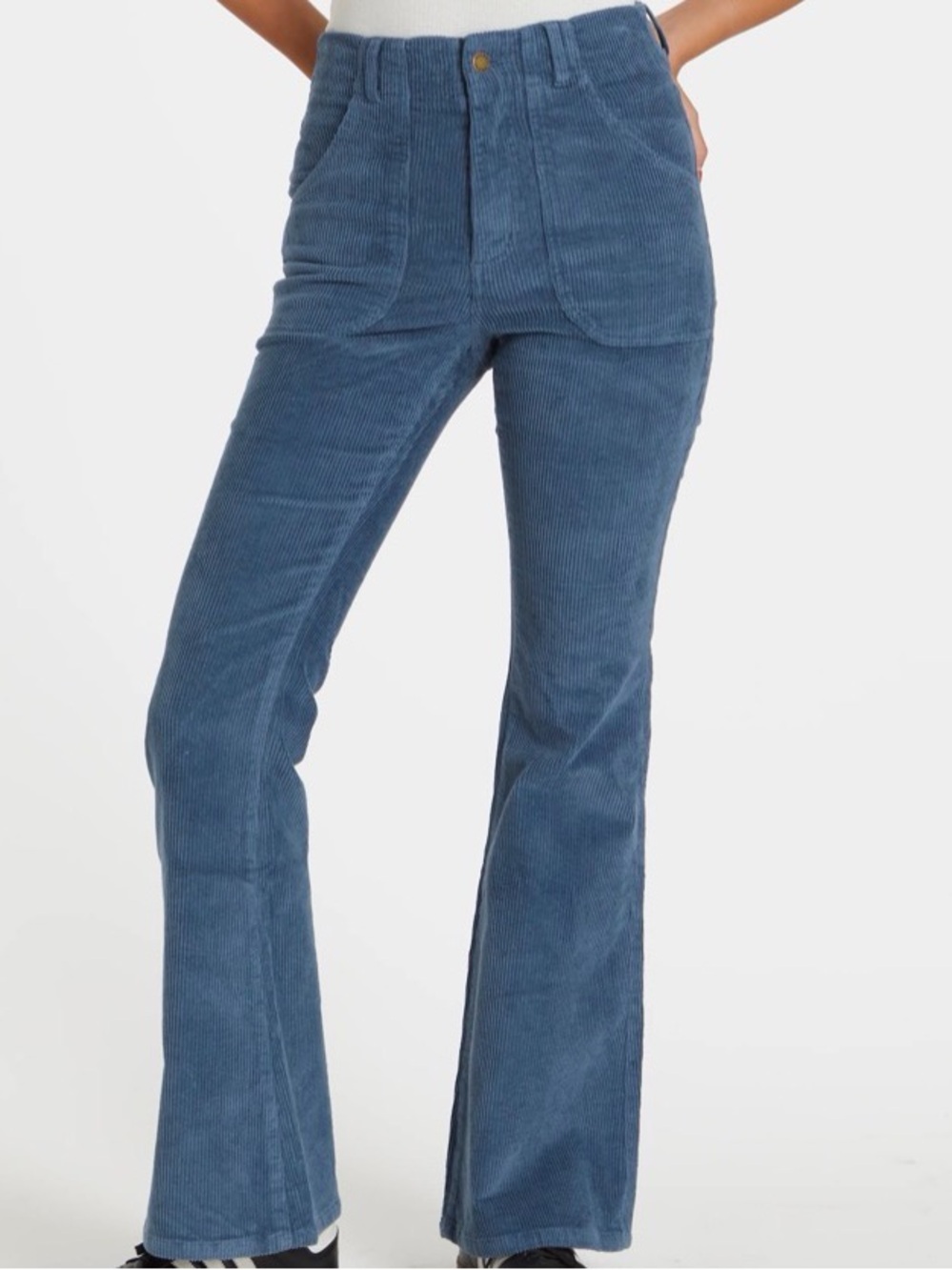 Hammies Navy Blue Corduroy Bell Bottom Flare Pants Vintage 70s Style Size 30